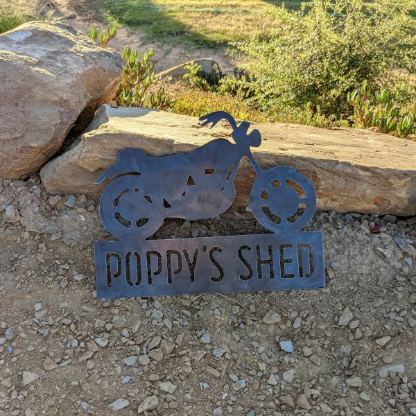 Classic Motorbike Shed Sign