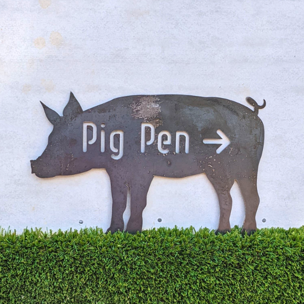 Shut the Gate Pig Sign