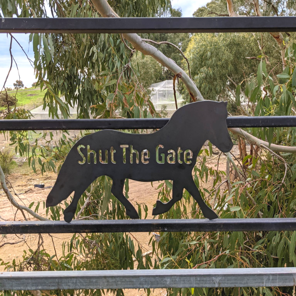 Shut the Gate Shetland Pony Sign